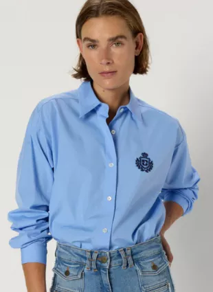 Cotton Shirt with Coat-of-arms