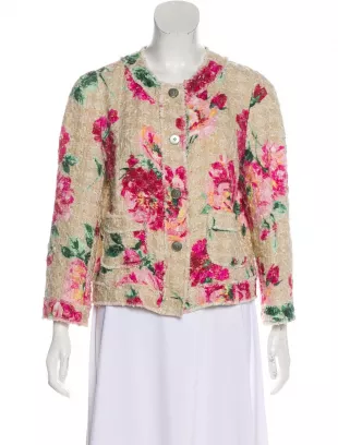 Tweed Floral Jacket