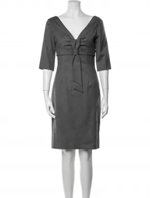 Virgin Wool Knee Length Dress