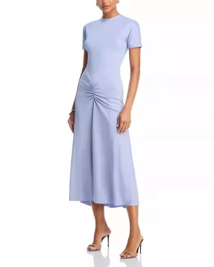 Gathered Detail T-Shirt Midi Dress