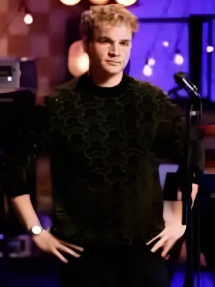 The Voice S28 Aiden Ross Knitted Brown Jumper