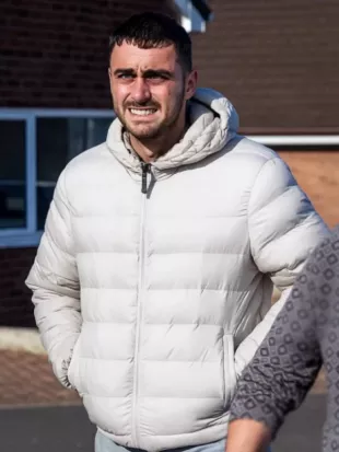 Brassic S07 Joe Gilgun White Puffer Jacket