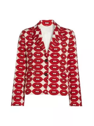 Elsbeth S03 Carrie Preston French Kissing Printed Blazer