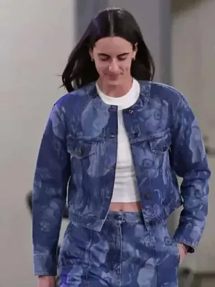 Caitlin Clark Indiana Fever Blue Printed Jacket