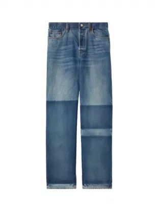 Two-Toned Denim Jeans