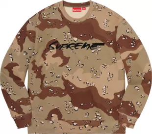 Brown Camo Futura Logo Sweatshirt