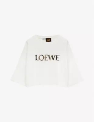 Ibiza Raffia Logo Crop T-Shirt