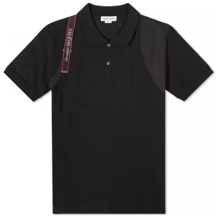 Black Logo Harness Polo