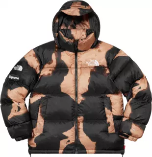 Black Bleached Nuptse Jacket