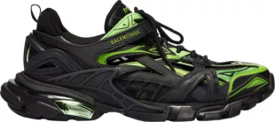 Black & Neon Green Track.2 Sneakers