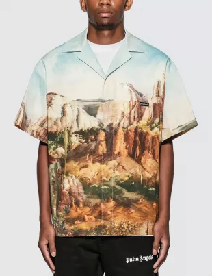 Western Canyon Print Bowling Shirt