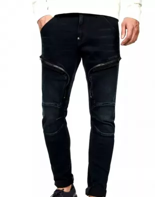 Indigo Thigh Zip Air Defense Jeans