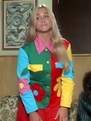 The Brady Bunch S5 Maureen McCormick Colorblock Floral Jacket