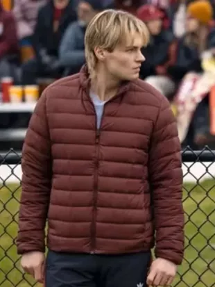 My Life with the Walter Boys Noah Lalonde Brown Puffer Jacket