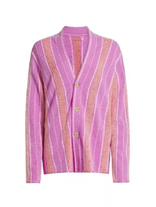 The Neighborhood S08 Skye Townsend Pink & Orange Striped Cardigan