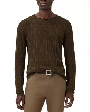 Brycen Broken Argyle Texture Sweater