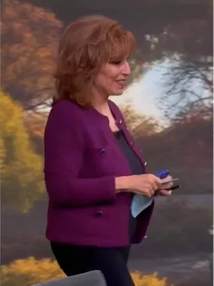 The View 2025 Joy Behar Purple Cardigan
