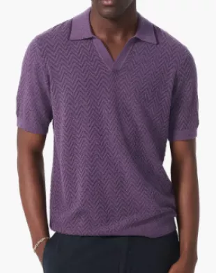 Zuma Johnny Collar Chevron Terry Cloth Polo
