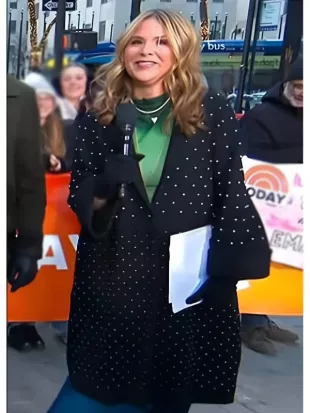 The Today Show 2025 Jenna Bush Hager Bead Embellished Coat