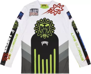 Glo Gang White & Green Motorcross Jersey