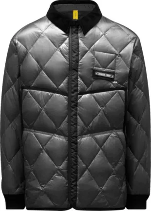 Dark Grey Fang Quilted Jacket