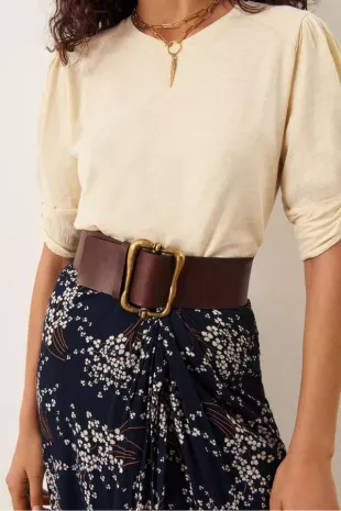 Wblaire Leather Wide Belt