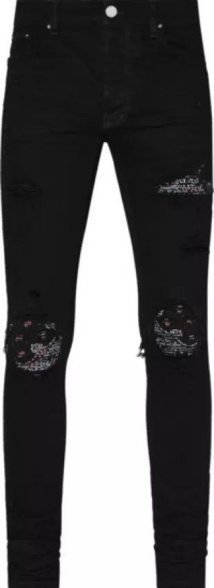Black & Red Bandana MX1 Jeans
