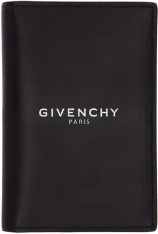 Black Leather Passport Wallet