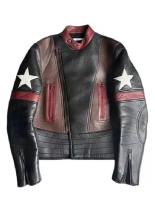 The Voice 2025 Kenny Iko Star Printed Leather Jacket