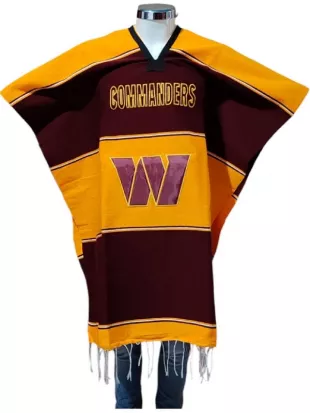 Washington Commanders Maroon and Yellow Poncho