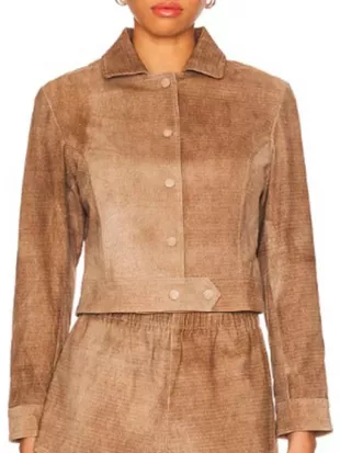 Nobody Wants This S02 Justine Lupe Brown Crop Jacket