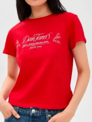 Kristen Bell Nobody Wants This S2 Red Graphic T-Shirt