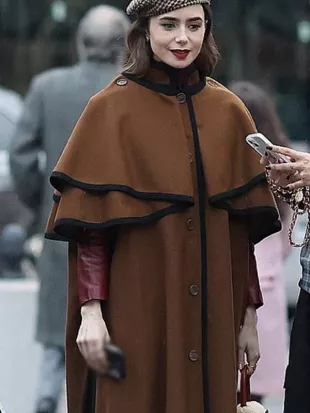 Emily In Paris S04 Emily Cooper Cape Coat