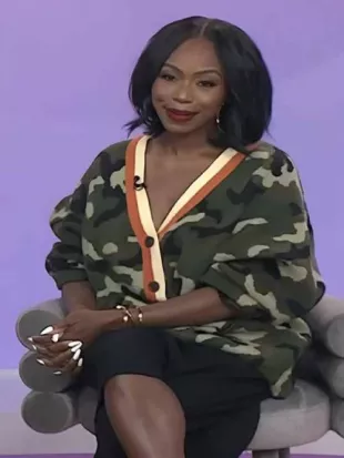 The Today Show 2025 Kahlana Barfield Brown Camo Cardigan