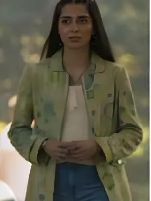 The Winchesters S1 Nida Khurshid Green Floral Pattern Coat