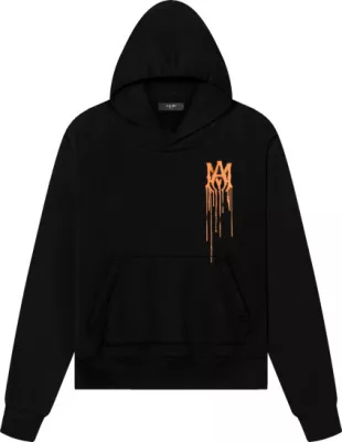 Black & Orange Drip MA Hoodie