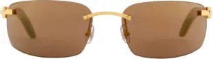 Brown & White Buffalo C Decor Sunglasses