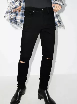 Black Slash Jeans