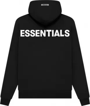 Black Back Logo Print Hoodie