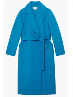 The Young And The Restless Amelia Heinle Blue Long Coat