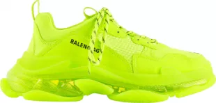 Neon Yellow Triple S Sneakers