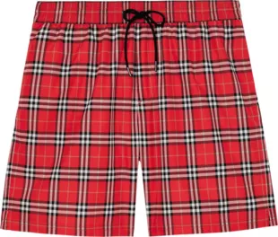 Red Check Swim Shorts