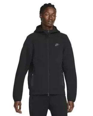 All Black Fleece Zip Hoodie