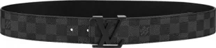 Graphite Damier & Black LV Initiales Belt