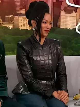 Sherri 2025 Sonequa Martin-Green Leather Peplum Jacket