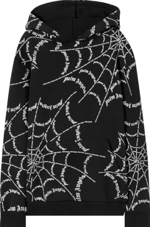 Black Spiderweb Logo Hoodie