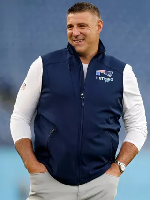 Mike Vrabel New England Patriots Blue Vest