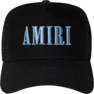 Black & Light Blue Core Logo Trucker Hat
