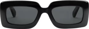 Black & Gold GG Wide Sunglasses