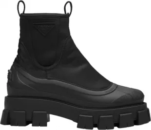 Black Nylon Monolith Boots